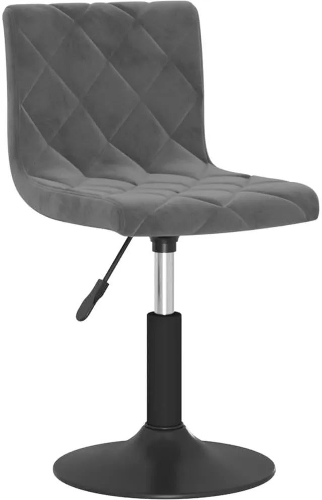 Stołek Barowy Ciemnoszary Obity Aksamitem 13452-333699